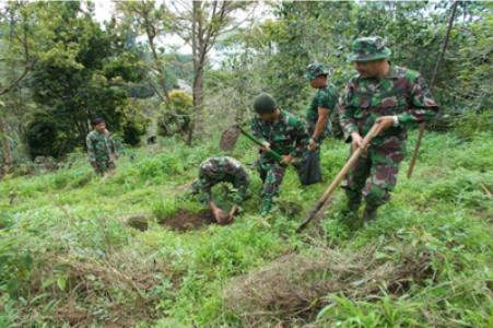 Korem 022/PT Dukung Program Toba Go Green 